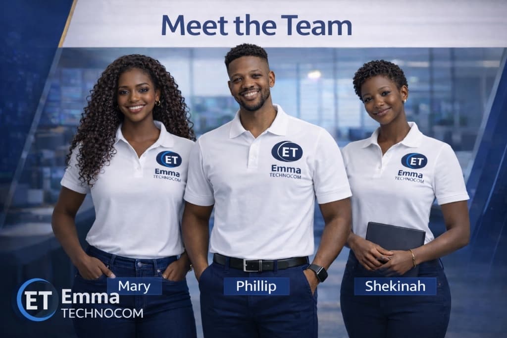 Emma Technocom Team - Mary, Phillip, and Shekinah
